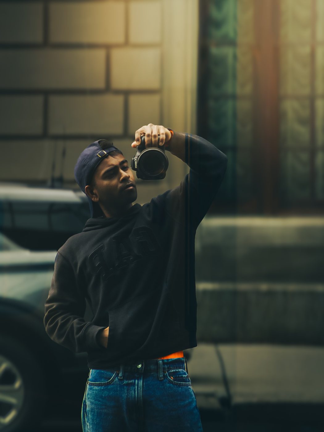 Camera in hand — the tool of the trade